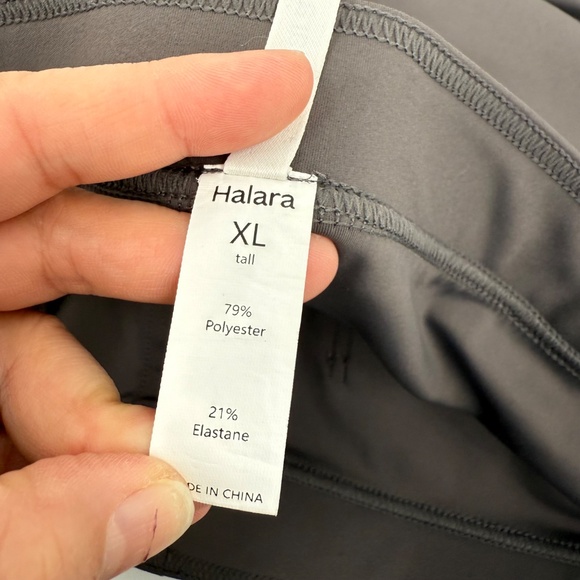 Halara Pants Women XL Tall Gray High Rise Wide Leg Stretch Pull On Comfy Buttons - Picture 7 of 13